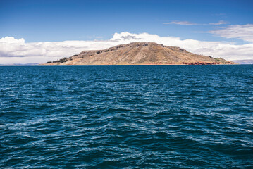 Island on Lake Titicaca, Peru, South America