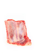 Fresh pork chop on a white background