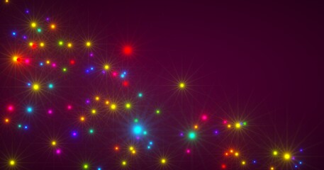 3d Festive shining stars background.