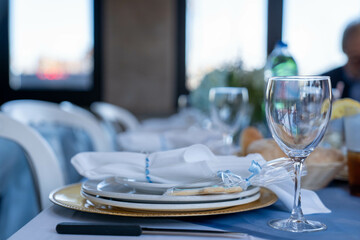 Table Setting at a Baptismal Religious Event