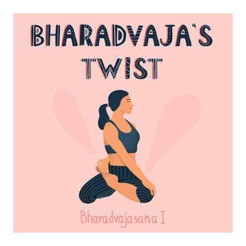 Relaxed irl do bharadvajas twist yoga pose.