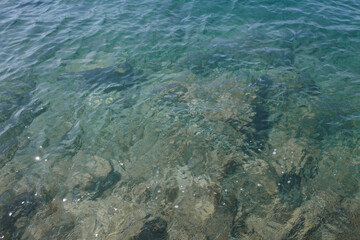 Fototapeta na wymiar Sea water texture blue aqua