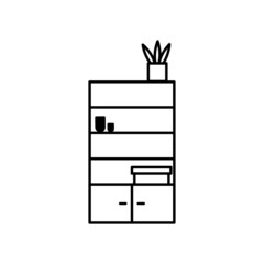 Classic sketch wardrobe, great design for any purposes. Old design. Sketch drawing. Vector illustration. stock image. 