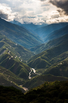 Coroico Valley, typical mountainous Bolivian landscape, La Paz Department, Bolivia, South America