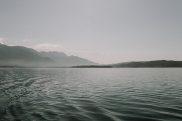 The Bay of Kotor, the Adriatic Sea in southwestern Montenegro. Its well-preserved group of medieval towns of Kotor, Tivat, Perast and Herceg Novi.  Travelling and leasure concept, beautiful seascape