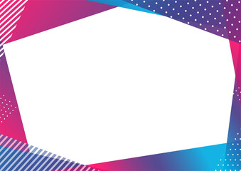 グラデーション配色の幾何学フレーム