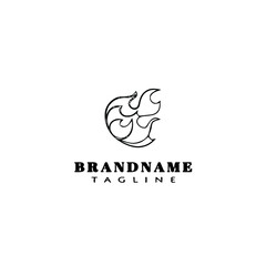 fire logo design template icon vector illustration