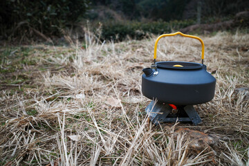 ポケットストーブとケトル