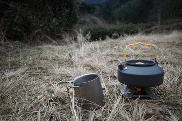 キャンプ＿ケトル＿マグカップ＿ポケットストーブ