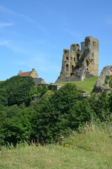 Fototapeta na wymiar Castle ruins in Scarborough England