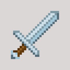 pixel art blue cursor arrow. Game asset arrow