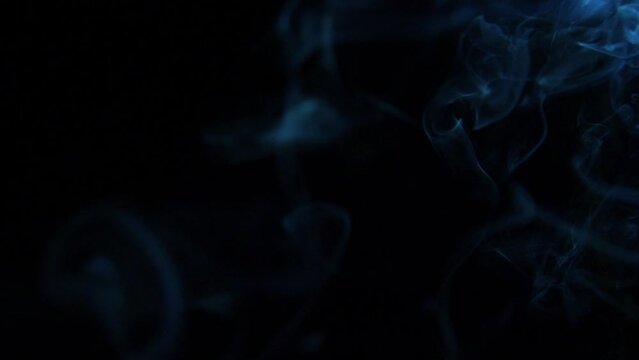 Misty and blury smoke on black background