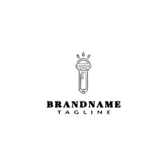 microphone logo icon design template vector illustration