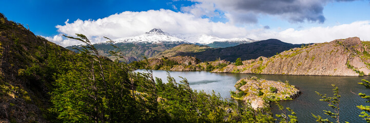 Naklejka na ściany i meble Lake Grey (Lago Grey), Torres del Paine National Park, Patagonia, Chile, South America