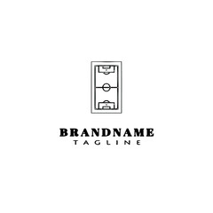 soccer field logo icon design template vector illustration