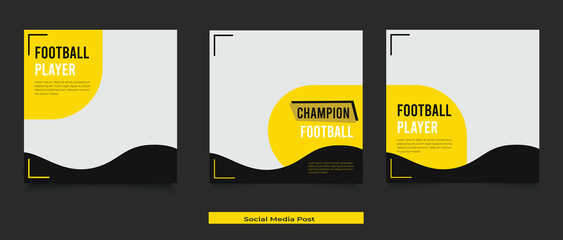 Football ad social media post template	