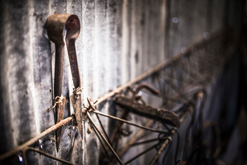 Shee shearing clippers at Estancia La Oriental, Perito Moreno National Park, Santa Cruz Province, Patagonia, Argentina, South America