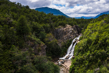 Vullignanco waterfall (Cascada Vullignanco), Bariloche (aka San Carlos de Bariloche), Rio Negro Province, Patagonia, Argentina, South America