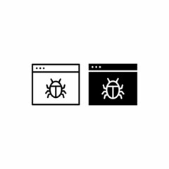 browser bug icon vector