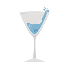 blue cocktail cup