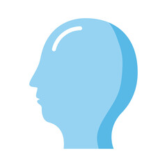 head blue profile