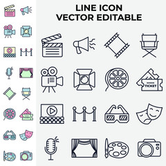 Entertainment elements set icon symbol template for graphic and web design collection logo vector illustration