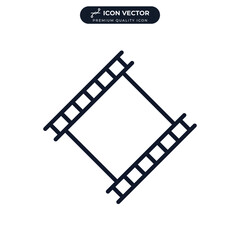 Film strip icon symbol template for graphic and web design collection logo vector illustration