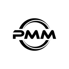 PMM letter logo design with white background in illustrator, vector logo modern alphabet font overlap style. calligraphy designs for logo, Poster, Invitation, etc.