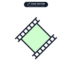 Film strip icon symbol template for graphic and web design collection logo vector illustration