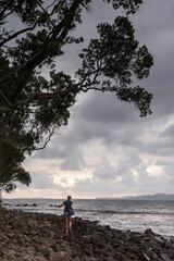 Walk to New Chums Beach, Coromandel Peninsula, New Zealand North Island