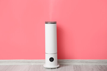 Modern humidifier near color wall