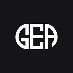GEA letter logo design on black background. GEA creative initials letter logo concept. GEA letter design.
