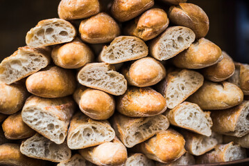 Bread for sale in Borough Market, Southwark, London, England