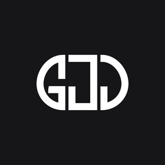 GJJ letter logo design on black background. GJJ creative initials letter logo concept. GJJ letter design.
