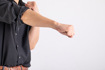 Obraz premium パンチをかまえる男性 Martial arts