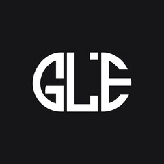 GLE letter logo design on black background. GLE creative initials letter logo concept. GLE letter design.