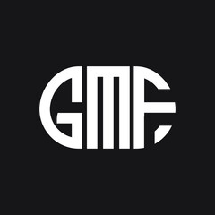 GMF letter logo design on black background. GMF creative initials letter logo concept. GMF letter design.