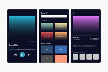 music streaming app design template