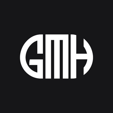 GMH letter logo design on black background. GMH creative initials letter logo concept. GMH letter design.