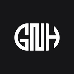 GNH letter logo design on black background. GNH creative initials letter logo concept. GNH letter design.