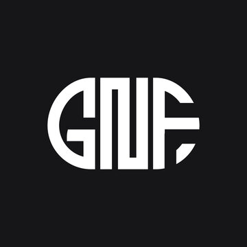 GNF letter logo design on black background. GNF creative initials letter logo concept. GNF letter design.
