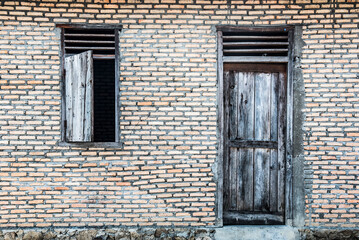 Building detail, Lake Toba (Danau Toba), North Sumatra, Indonesia, Asia