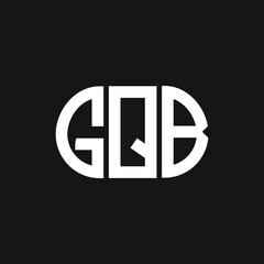 GQB letter logo design on black background. GQB creative initials letter logo concept. GQB letter design.