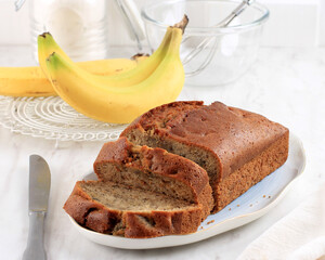 Homemade Banana Cake or Banana Bread