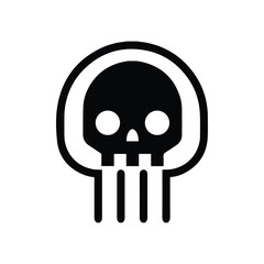 Danger death or destroy skull icon