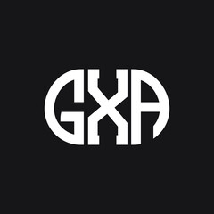 GXA letter logo design on black background. GXA creative initials letter logo concept. GXA letter design.