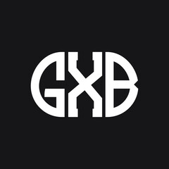 GXB letter logo design on black background. GXB creative initials letter logo concept. GXB letter design.