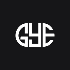 Obraz premium GYE letter logo design on black background. GYE creative initials letter logo concept. GYE letter design.