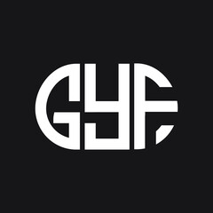 GYF letter logo design on black background. GYF creative initials letter logo concept. GYF letter design.