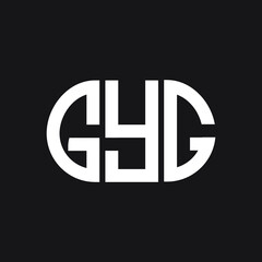 GYG letter logo design on black background. GYG creative initials letter logo concept. GYG letter design.

